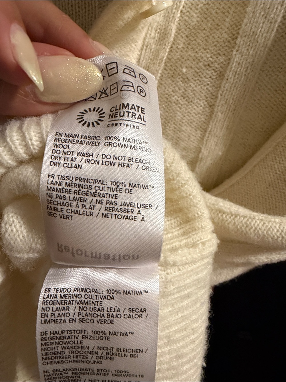 REFORMATION HANNAH CREW CARDIGAN - Picture 9 of 12